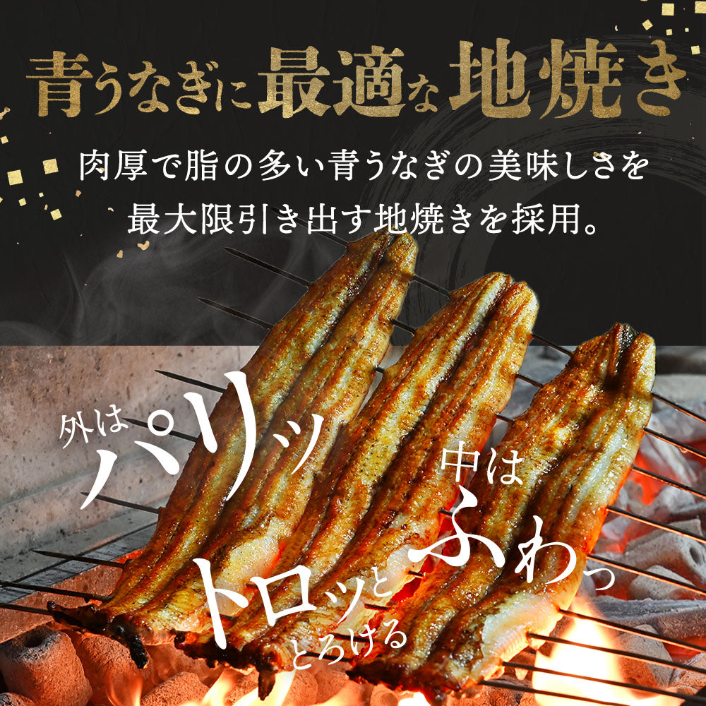 《10％OFF★さらに新ギフト箱無料！》国産 青うなぎ 特大長焼き（160g×1）選べる1～3尾